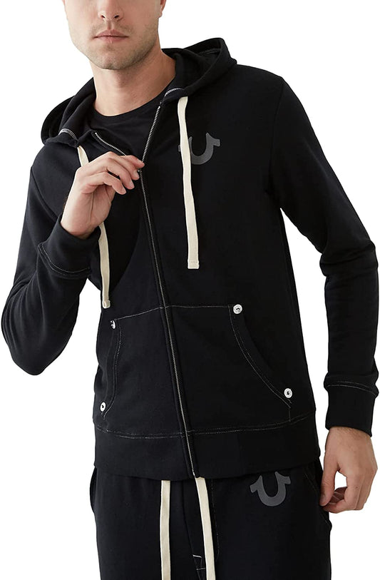 Men'S Buddha Logo Zip Hoodie Sweatshirt